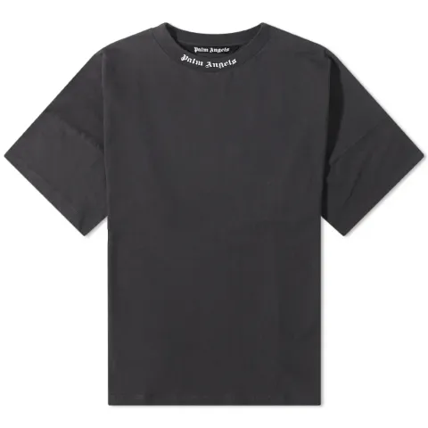 Oversized Mock Neck Logo T-Shirt
