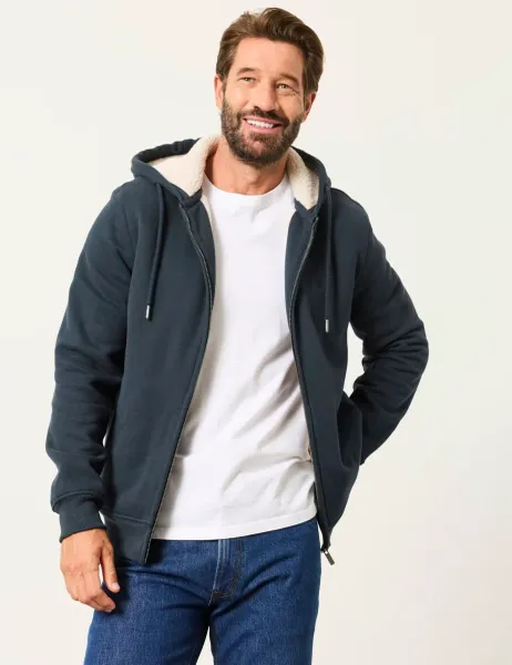 FatFace Pure Cotton Hoodie Navy