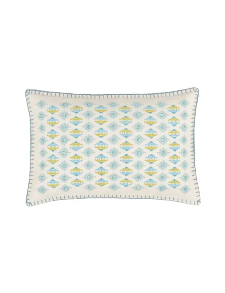 LAND & SHORE Orchard Cushion Green Mix