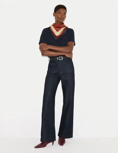 Jigsaw Pure Supima Cotton T-Shirt Navy