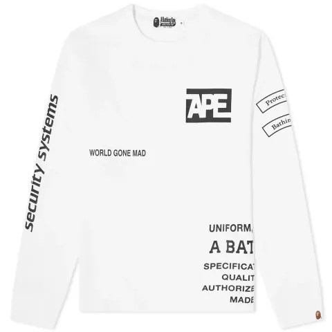 Long Sleeve Security Multi Print T-Shirt