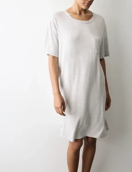 Autograph Pocket Detail Nightdress Grey