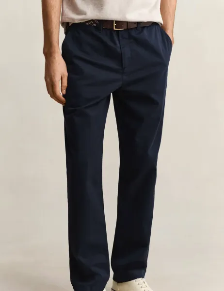 Gant Regular Fit Twill Chinos Navy