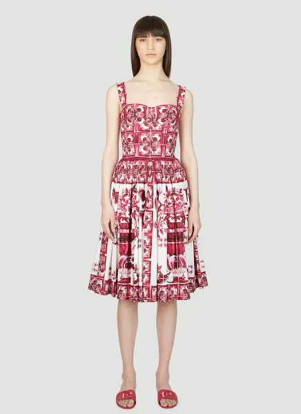 Majolica Print Dress