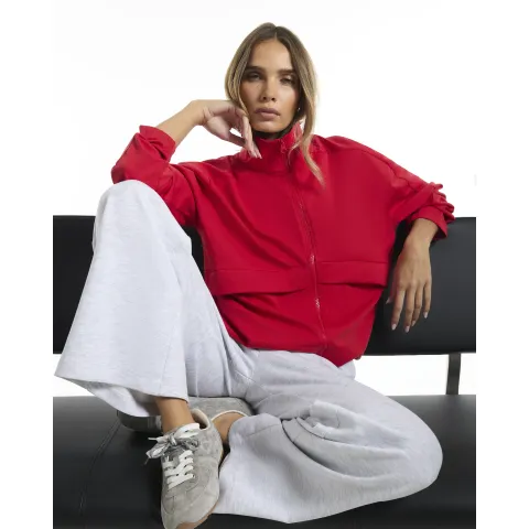 River Island Premium Blocked Zip Through Track Jacket