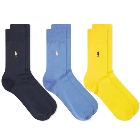Pony Cotton Crew Socks - 3 Pack