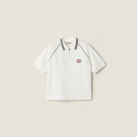 Cotton piqué polo shirt