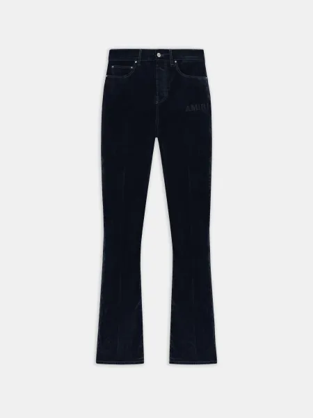 VELVET FLARE JEAN - BLACK
