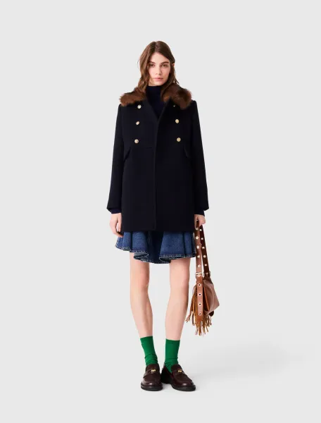 Wool blend coat