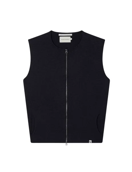 Peregrine Pure Extra Fine Merino Wool Gilet Navy