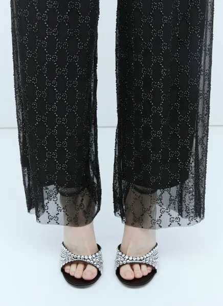 Crystal Embellished High Heel Sandals