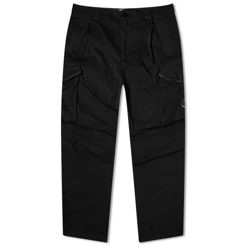 Stretch Sateen Loose Cargo Pants