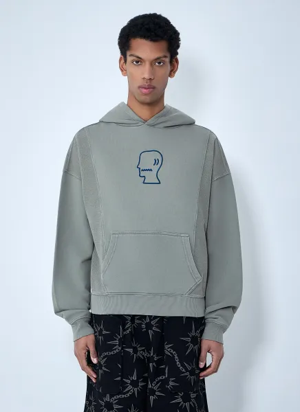 Graphic Motif Hooded Sweatshirt