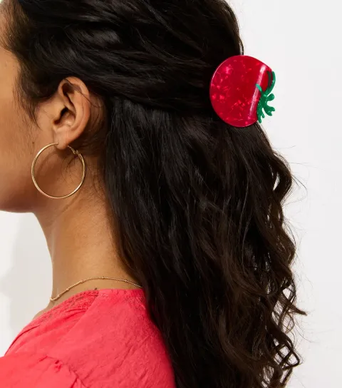 Red Tomato Hair Claw Clip