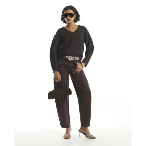 River Island Rib V Neck Jumper
