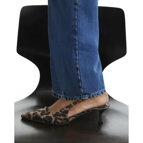 River Island Leopard Print Slingback Court Heels