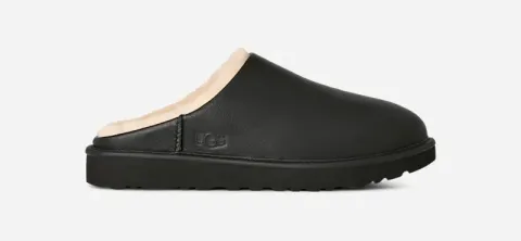 Classic Slip-On Noir, Leather/Polyester/Wool