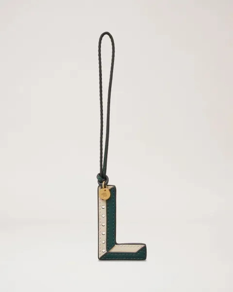 Bi-Colour Leather Keyring - L