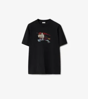 Knight Cotton T-shirt in Black