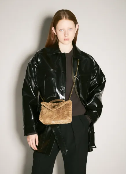 Toy Puffer Suede Shoulder Bag