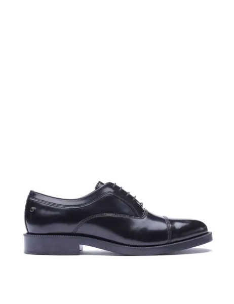 Base London Leather Oxford Shoes Black