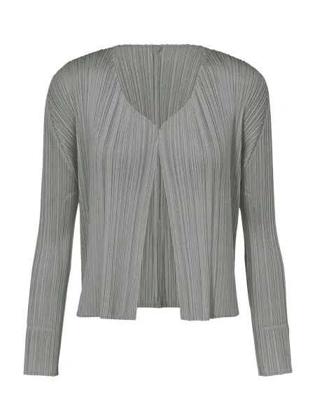 Pleats Please Basics Cardigan Grey