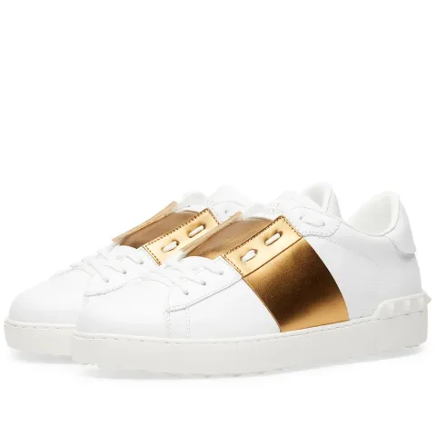 Open Low Top Metallic Sneaker