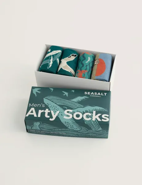 Seasalt Cornwall 4 Pack Socks Blue Mix