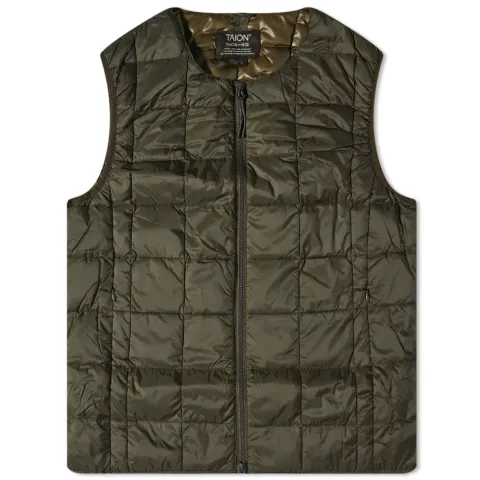 Crew Neck Zip Down Vest