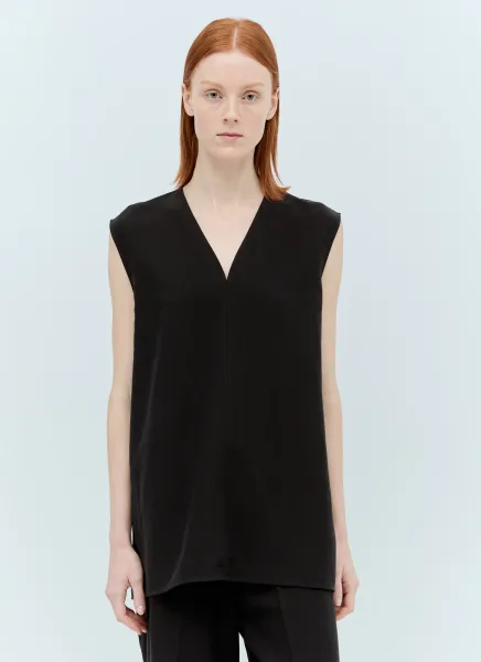Fluid Linen-Blend Top