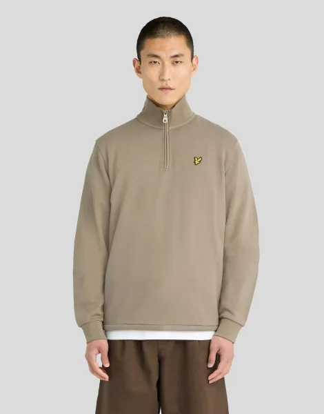 Lyle & Scott Cotton Loopback 1/4 Zip Sweatshirt