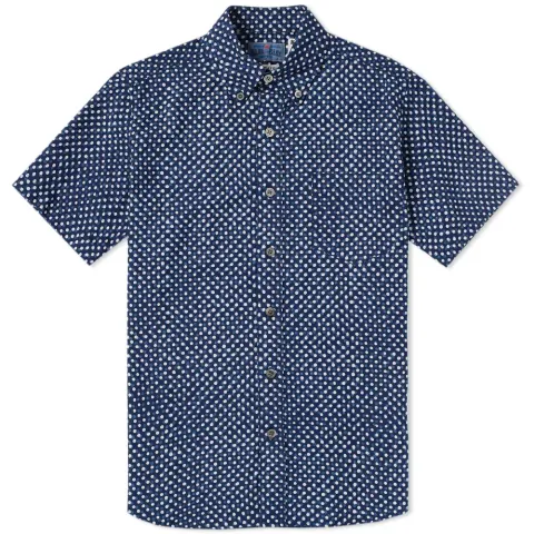 Short Sleeve Gauze Overlap Dot Shirt