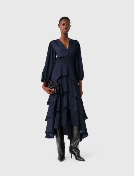 Ruffled maxi dress