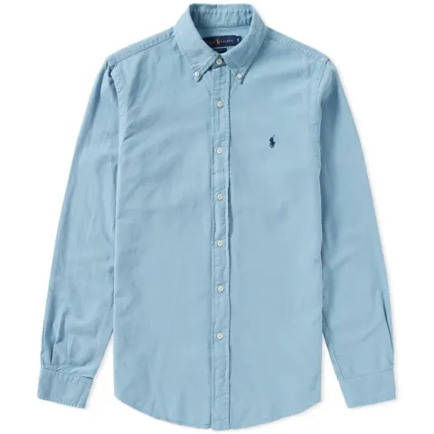 Slim Fit Button Down Overdye Oxford Shirt
