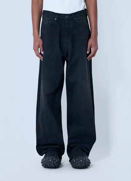 Wide-Leg Denim Trousers