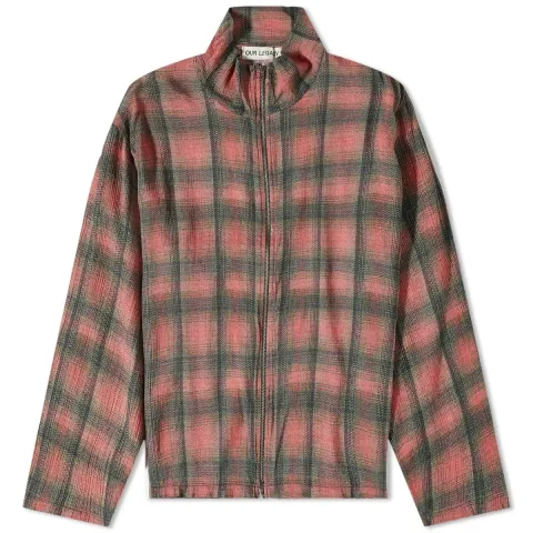 Checked Zip Track Shirt