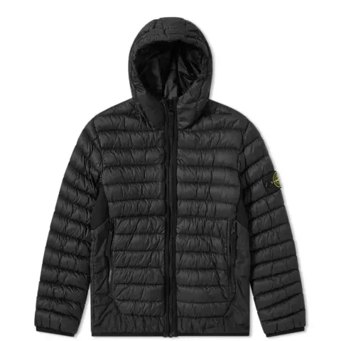 Light Down Filled Crinkle Reps Hooded Jacket