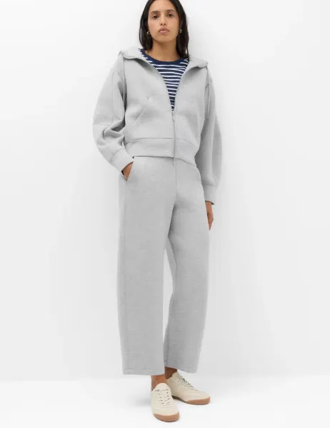 Marks & Spencer Carrot Leg Elasticated Jogger Grey Marl