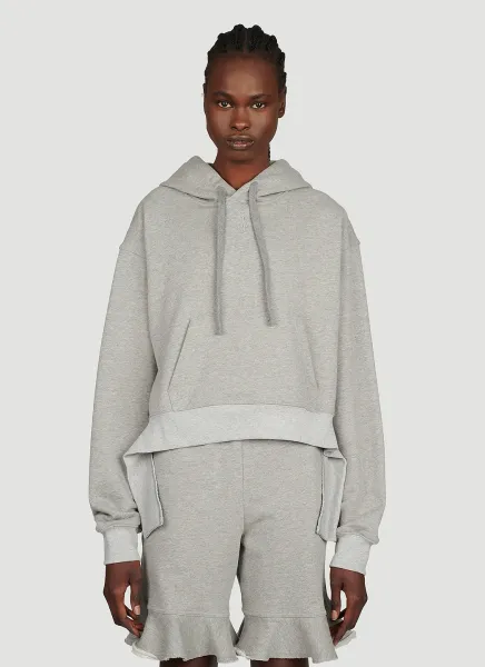 Deconstructed Hem Cropped Sweatshirt