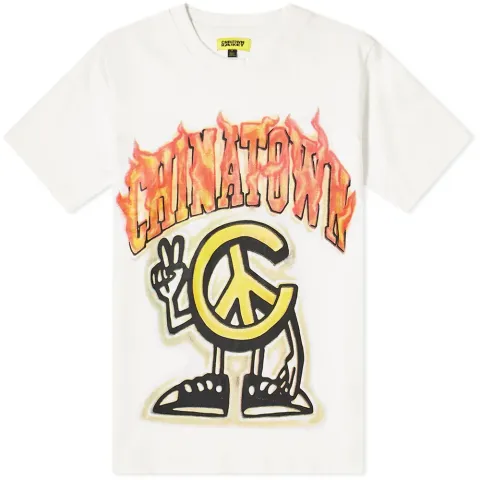 Chinatown Market Peace Guy Flame Arc T-Shirt