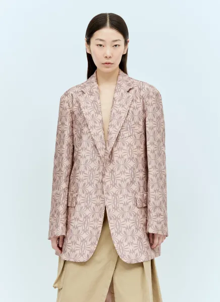 Printed Silk Blazer