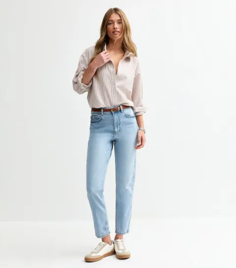 Women's Pale Blue High Waist Tori Mom Jeans
