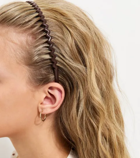 New Look Dark Brown Shiny Comb Headband