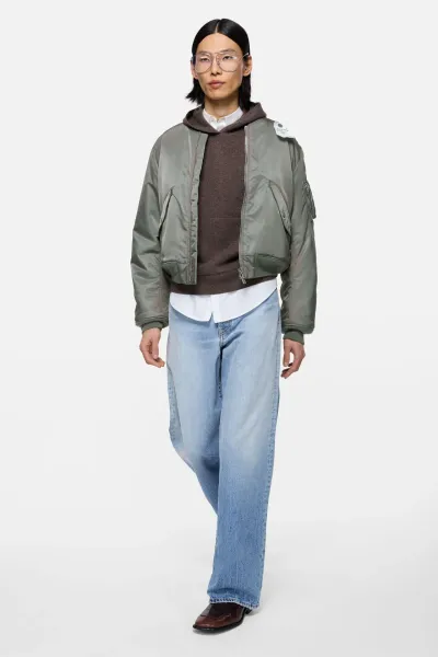 Washed bomber jacket