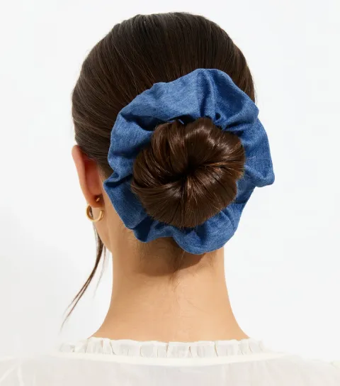 Blue Denim Scrunchie