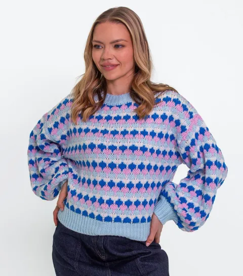 Sunshine Soul Women's Multicolour Graphic Stitch Jumper