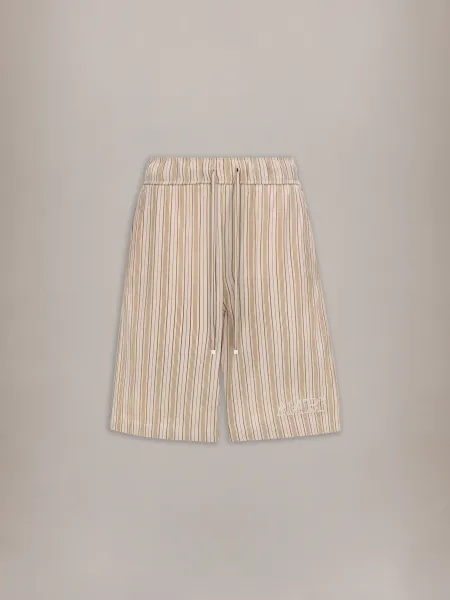 STRIPED SHORT - Alabaster