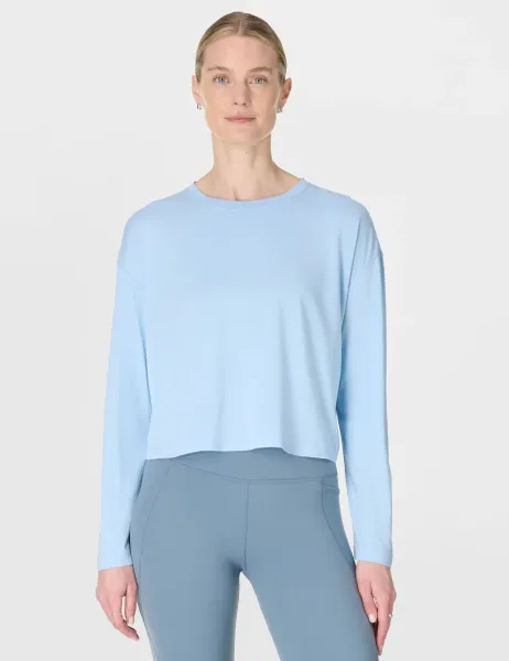 Sweaty Betty Essential Cotton Rich Relaxed Crop T-Shirt