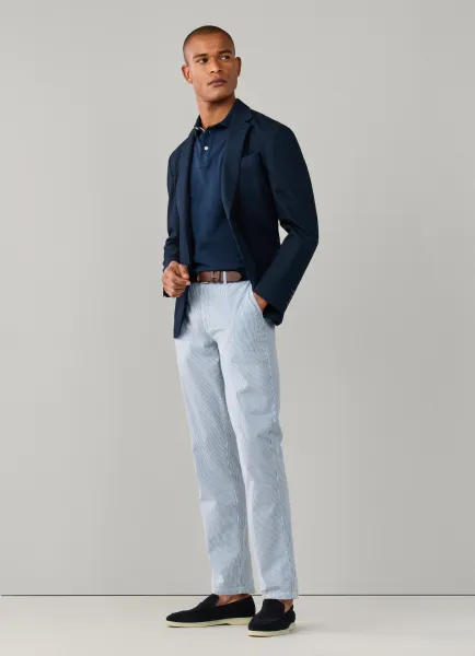 Relaxed Fit Regent Fine Stripe Trouser