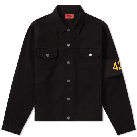 Armband Denim Trucker Jacket